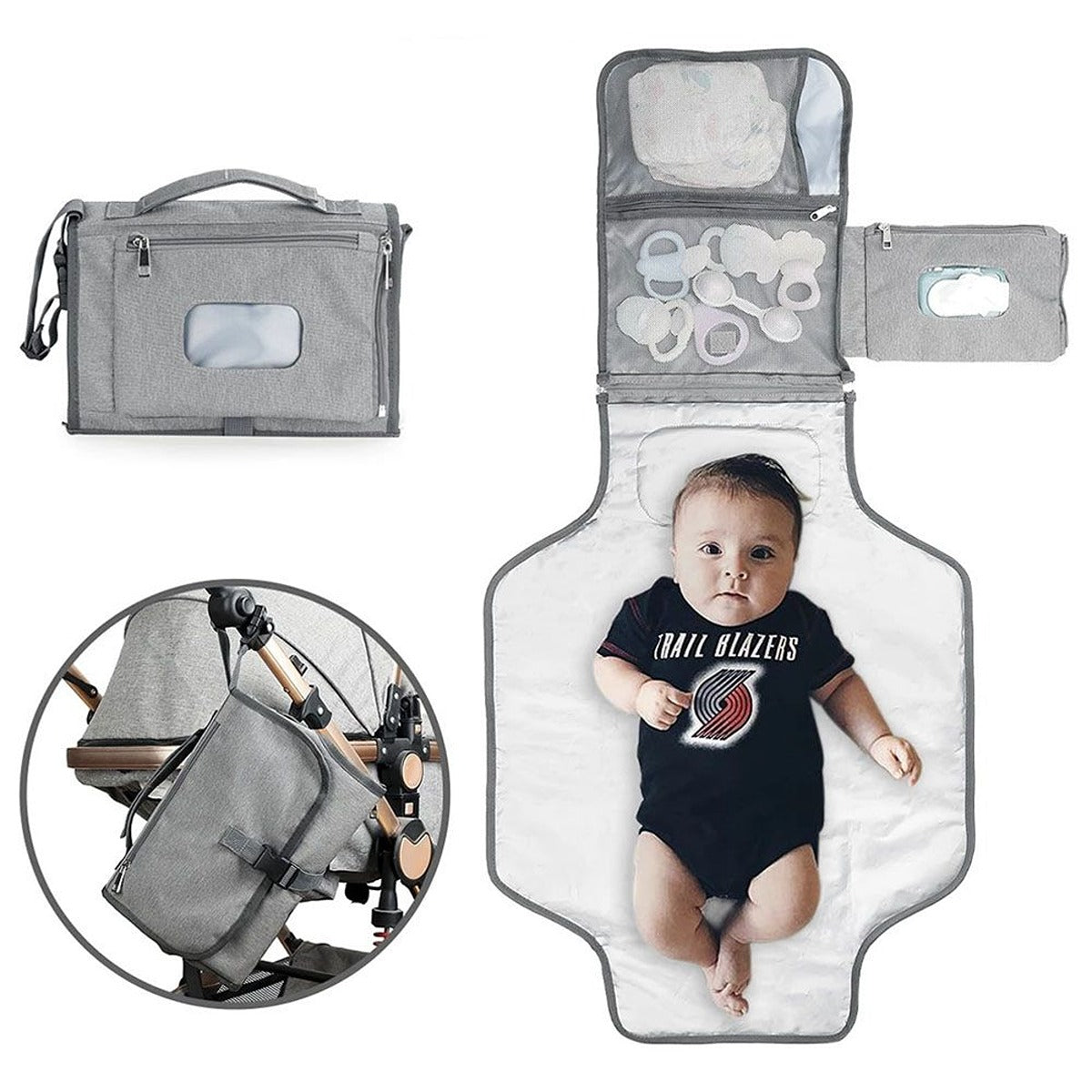 Little Story Little Story - Diaper Changing Station Kit - Grey