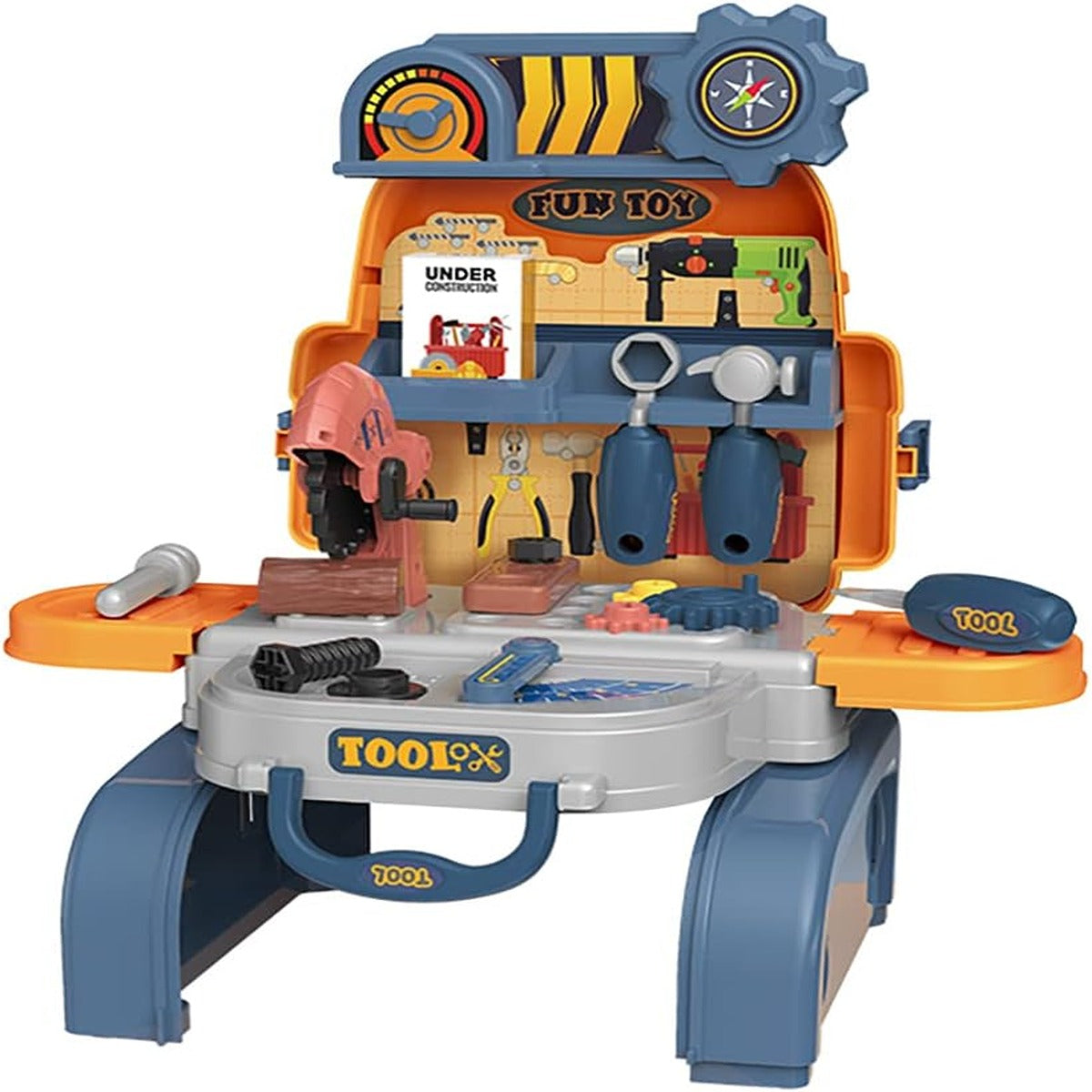 Little Story Little Story Role Play MechanicTools Station Toy Set School Bag 23 Pcs Yellow 3 In 1 Mode