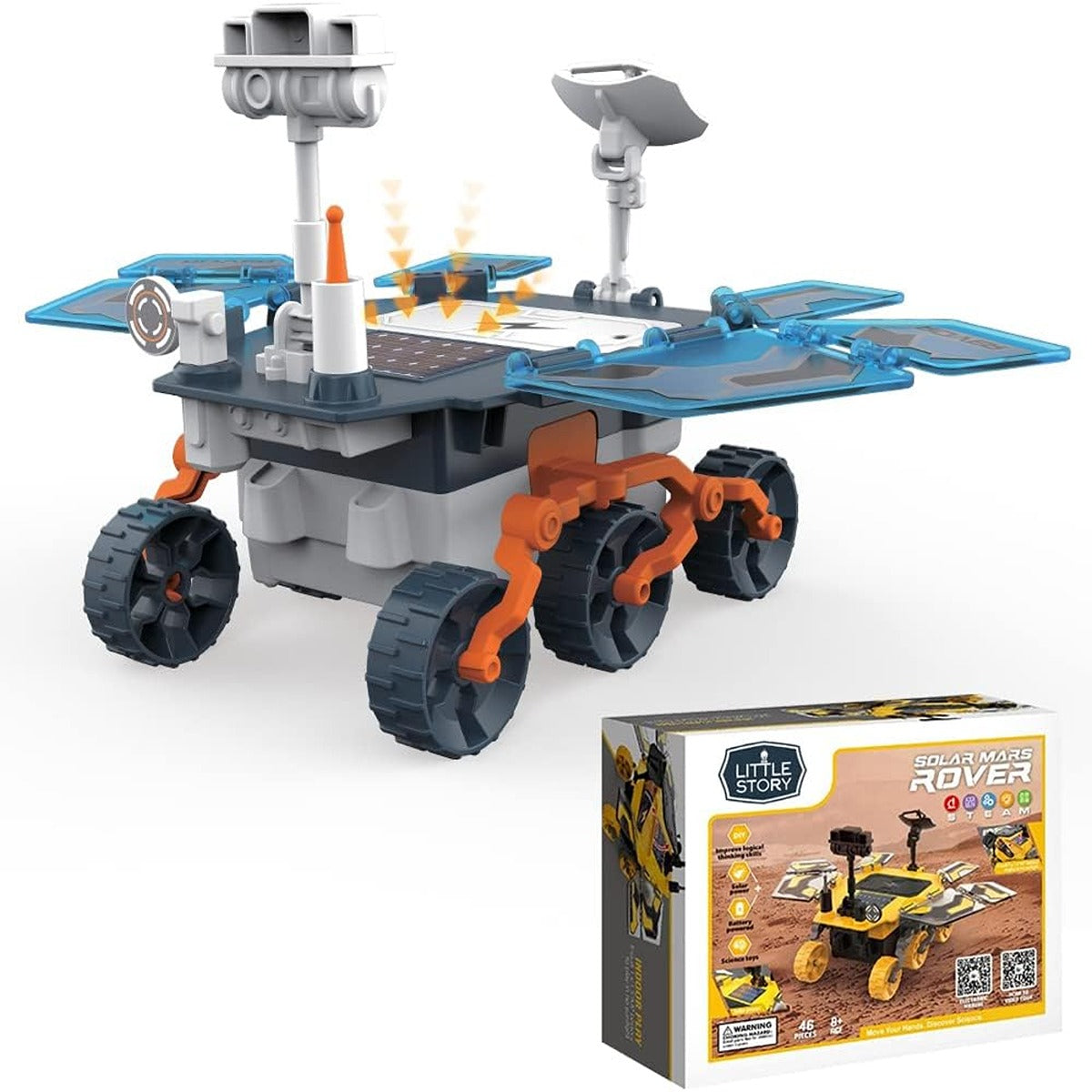 Little Story Little Story DIY Solar Mars Exploration Rover 46 Pcs STEM Series Blue