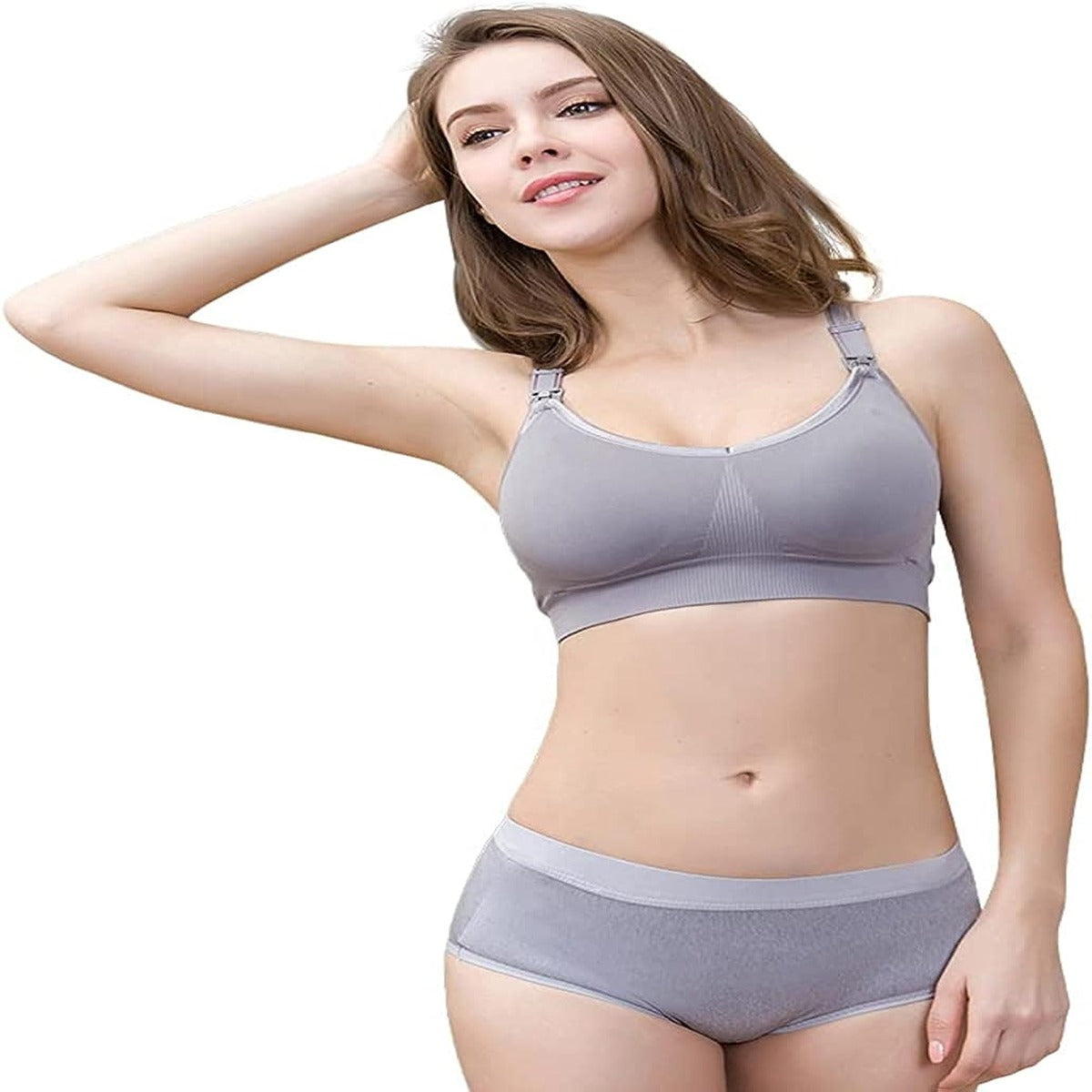 Sunveno Sunveno Breastfeeding Nursing Bra Grey 80B