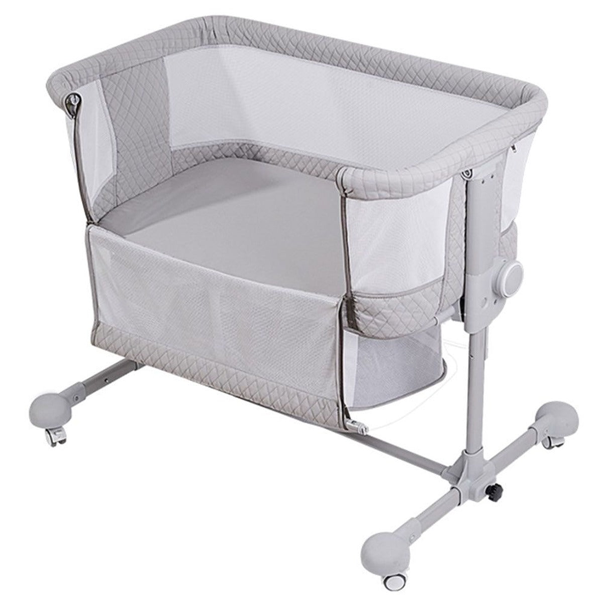 Sunveno Sunveno - Bedside Cot And Crib w/ Mosquito Net - Grey