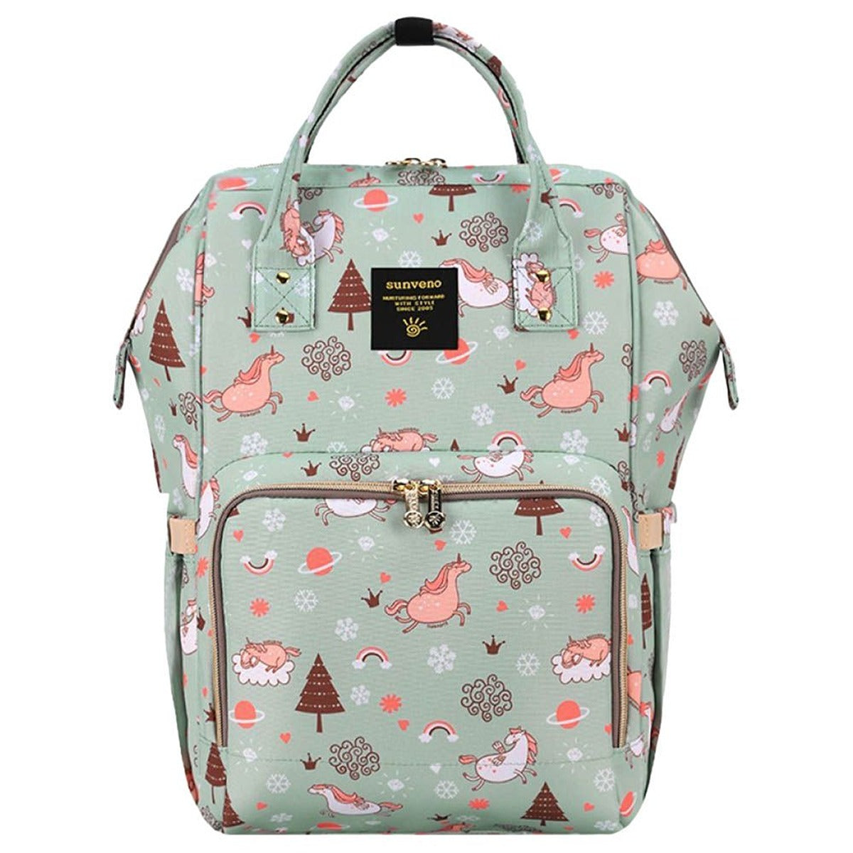 Sunveno Sunveno - Diaper Bag Green Dream XL w/ Stroller Hooks