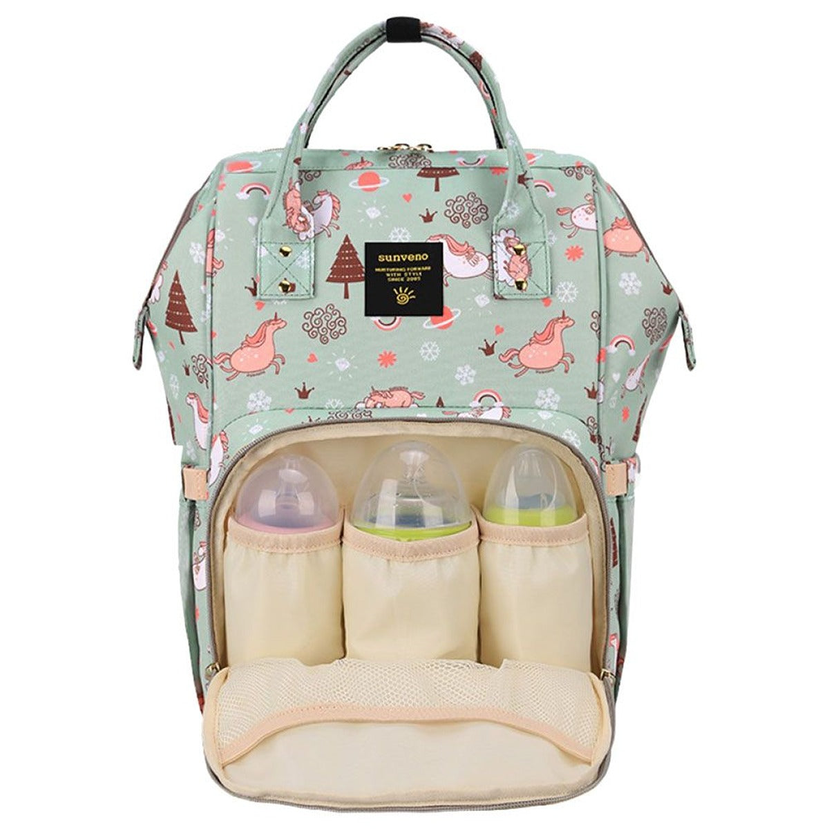 Sunveno Sunveno - Diaper Bag Green Dream XL w/ Stroller Hooks