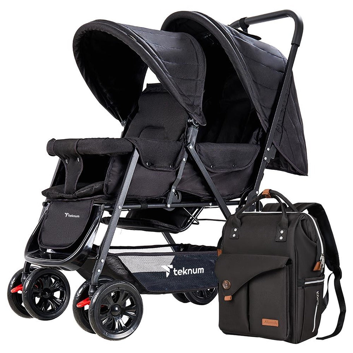 Teknum Teknum - Double Stroller Combo - Black