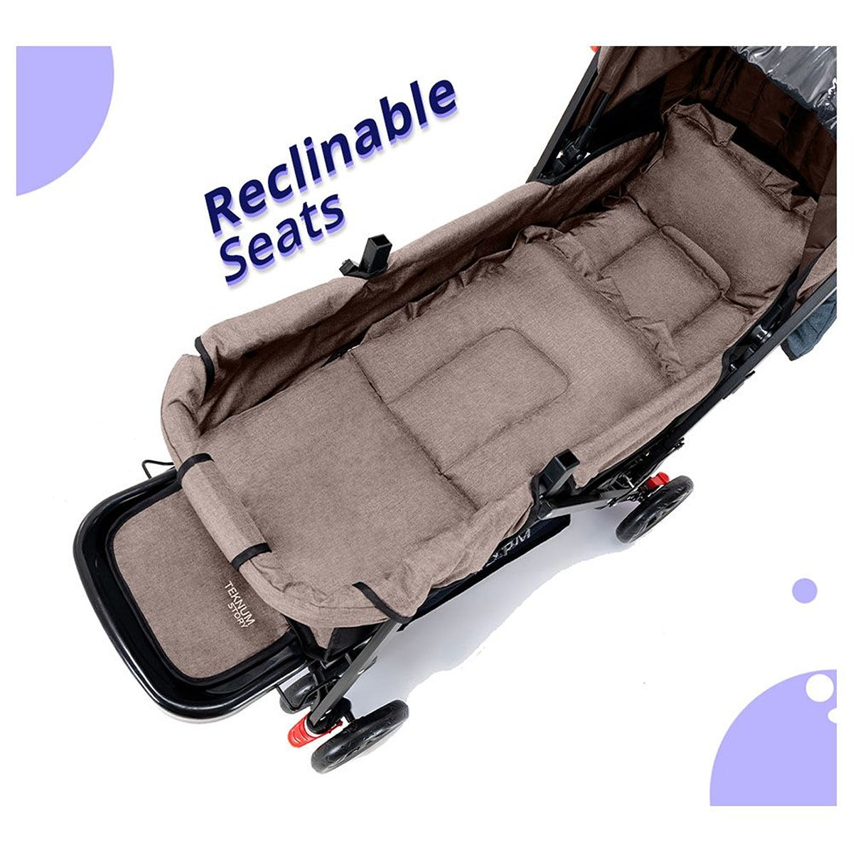 Teknum Teknum - Double Baby Stroller - Khaki