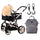 Teknum Teknum - 3-in-1 Pram Stroller, Diaper Bag &amp; Hooks Khaki Grey