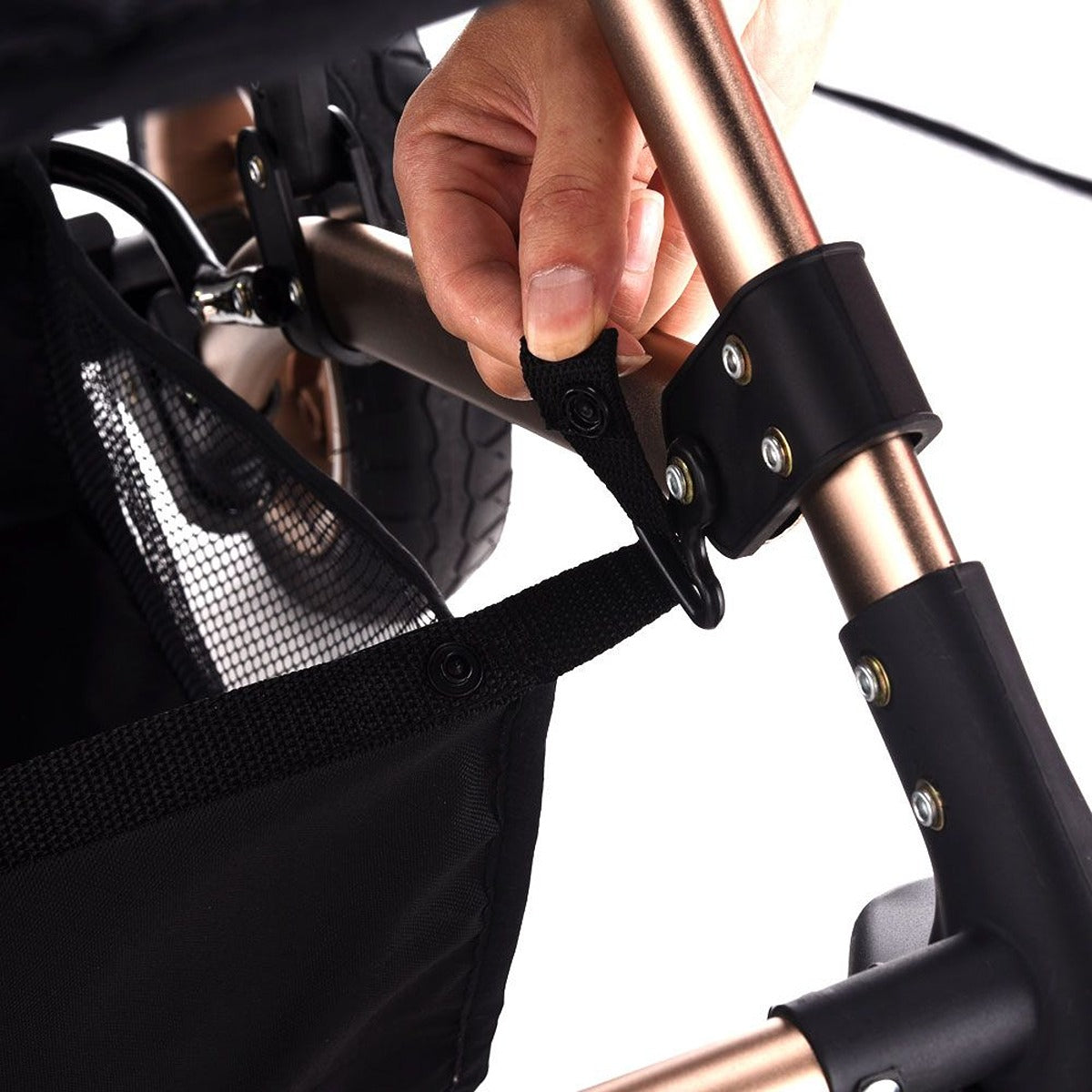 Teknum Teknum - 3-in-1 Pram Stroller, Diaper Bag &amp; Hooks Khaki Grey