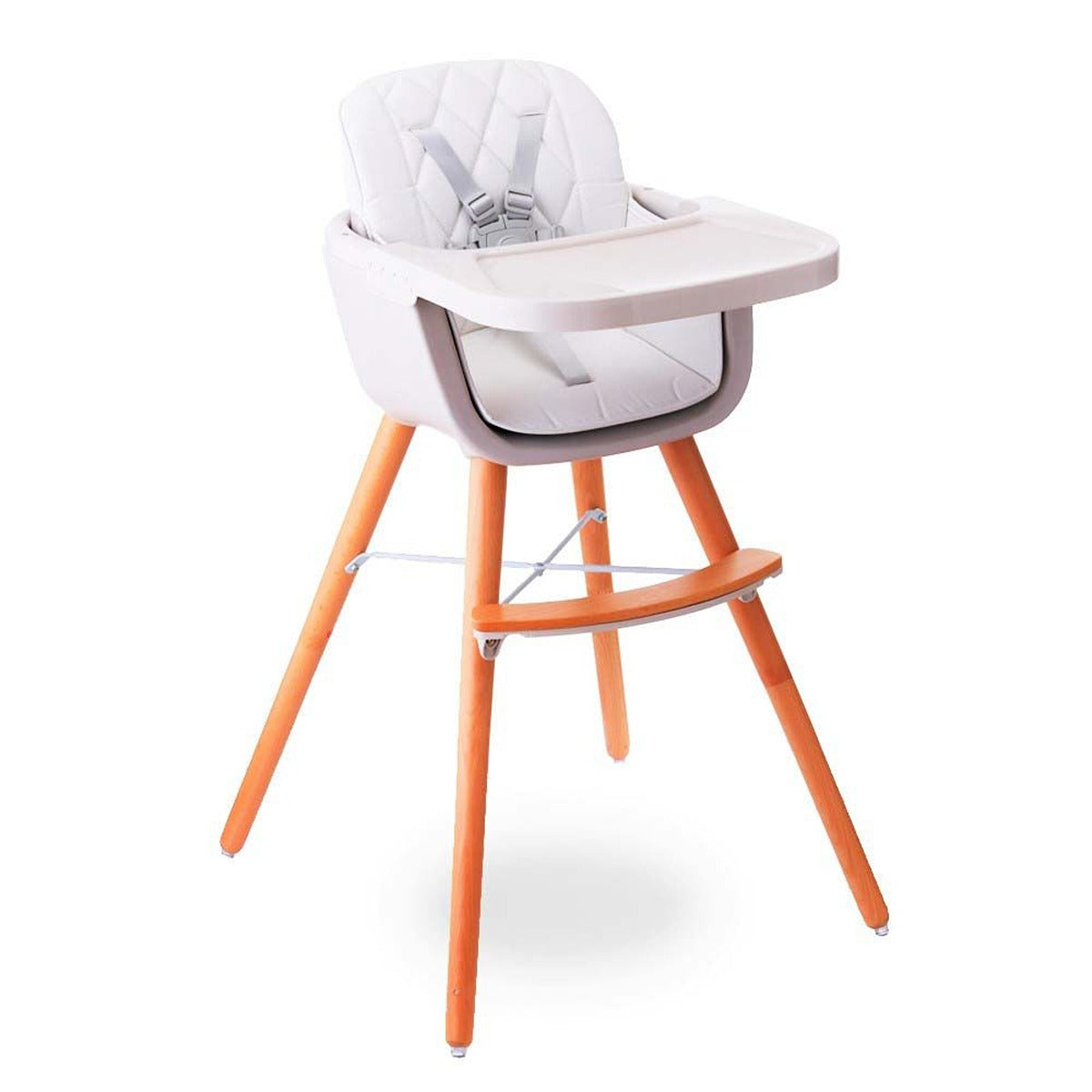 Teknum Teknum - Premium Dual Height Wooden High Chair - White