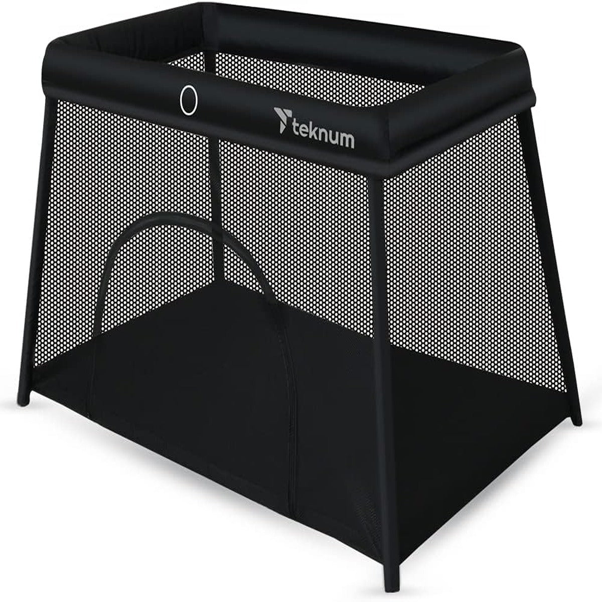 Teknum Teknum Portable Quick fold Playard Cot with Zipper Door Carry Bag Midnight Black