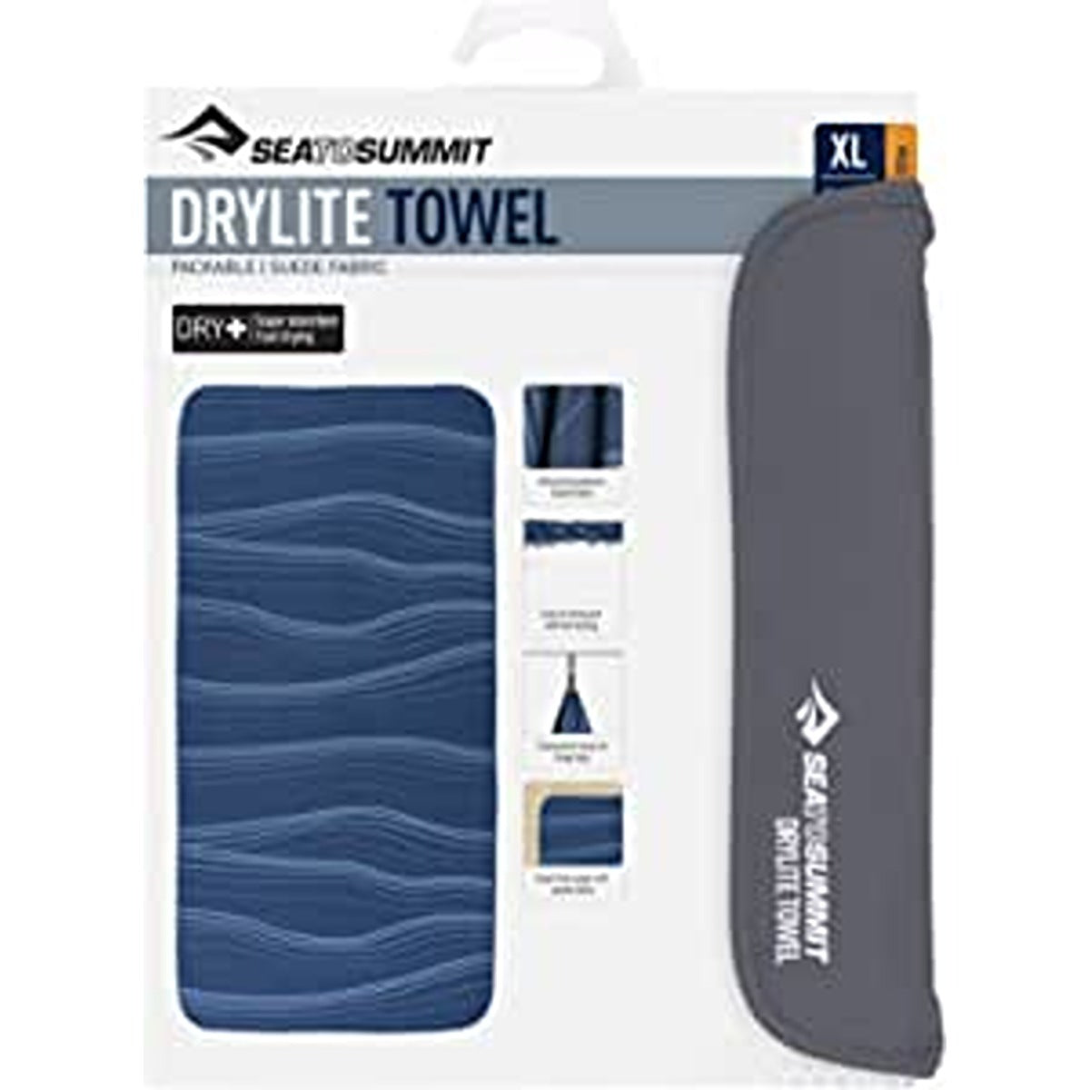 Sea to Summit S2S Drylite Towel XL Atlantic Wave | Bath Towel | Gym Towel | Yoga Towel | Swimming Towel