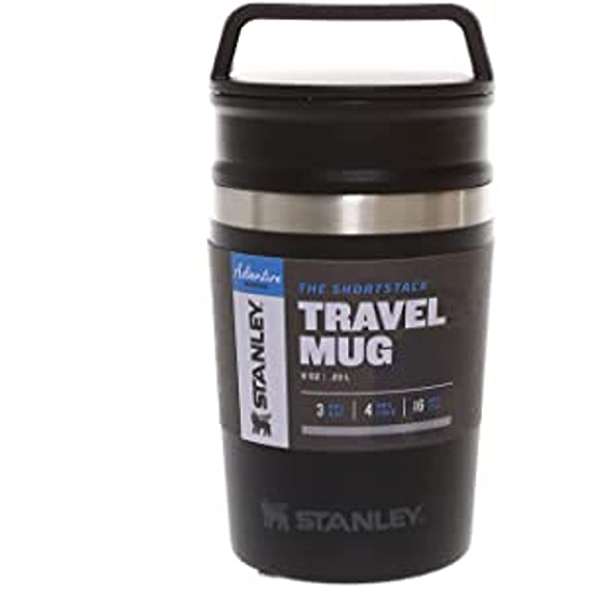 Stanley Adv Shortstack Travel Mug 0.23L / 8OZ Matt Black â€“ Leakproof & Packable| Hot & Cold Thermos | Double Wall Vacuum Insulated Tumbler for Coffee & Tea | BPA FREE Stainless-Steel Travel Cup