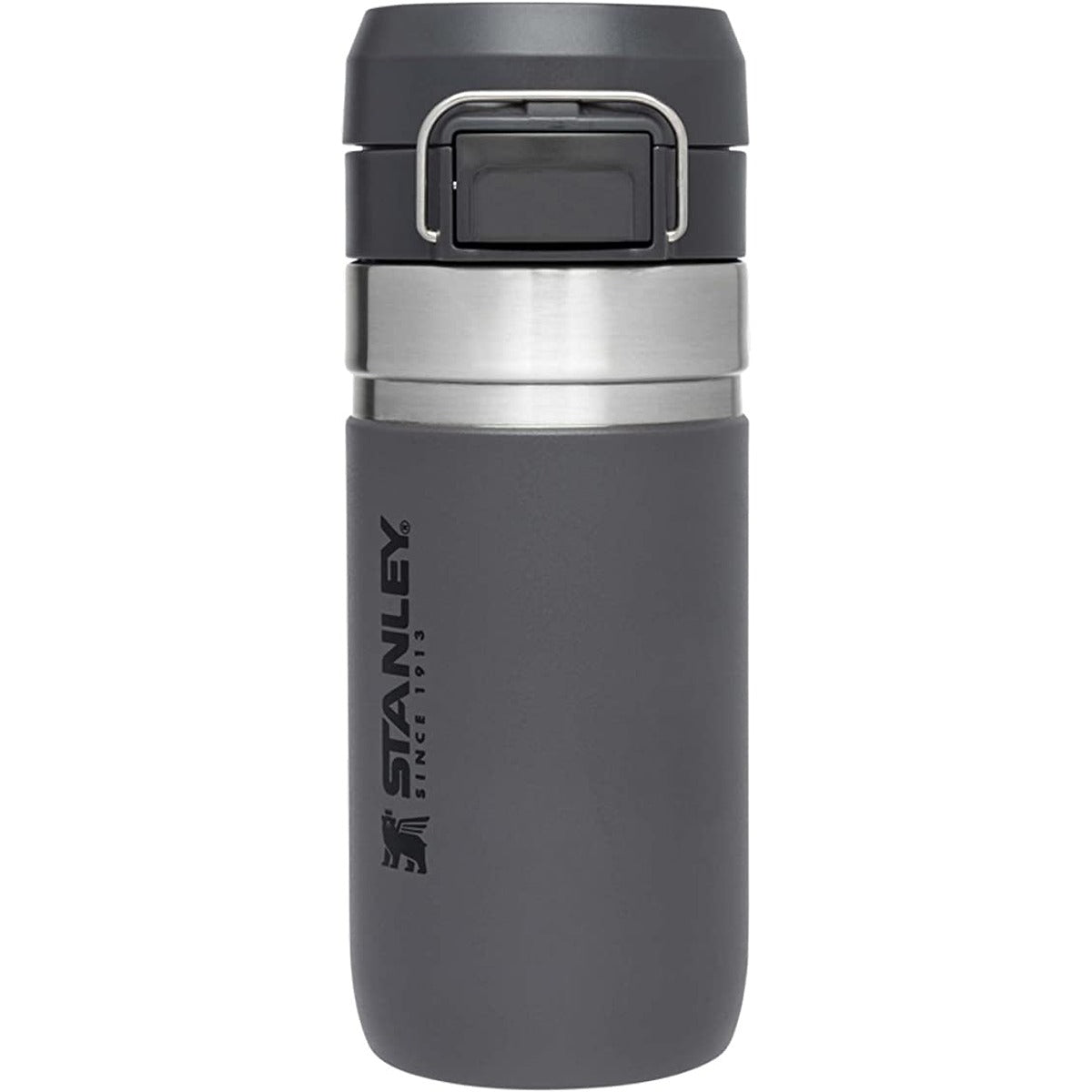 Stanley Quick Flip Water Bottle .47L / 16OZ Charcoal â€“ Leakproof | Stainless Steel Water Bottle | Push Button Locking Lid | BPA FREE | Cup Holder Compatible | Dishwasher safe