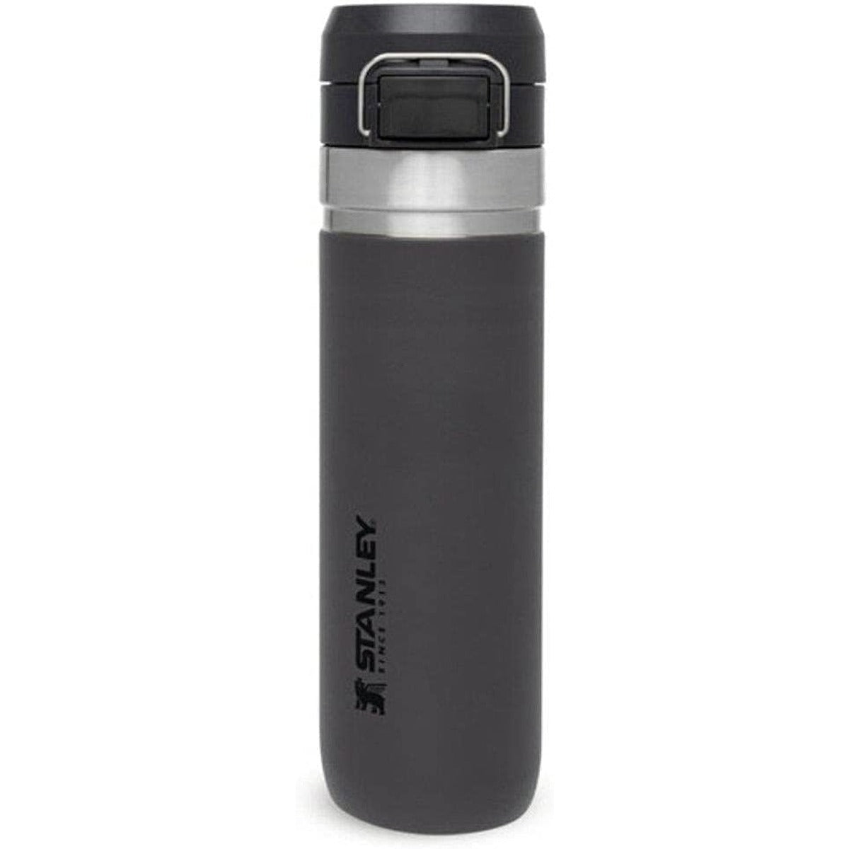 Stanley Quick Flip Water Bottle .71L / 24OZ Charcoal â€“ Leakproof | Stainless Steel Water Bottle | Push Button Locking Lid | BPA FREE | Cup Holder Compatible | Dishwasher safe