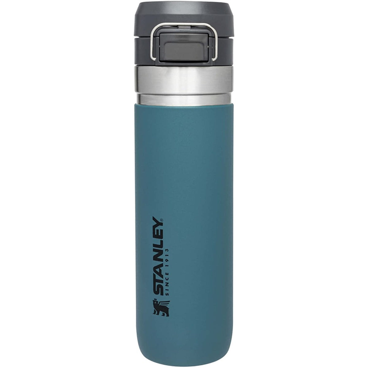 Stanley Quick Flip Water Bottle .71L / 24OZ Lagoon â€“ Leakproof | Stainless Steel Water Bottle | Push Button Locking Lid | BPA FREE | Cup Holder Compatible | Dishwasher safe