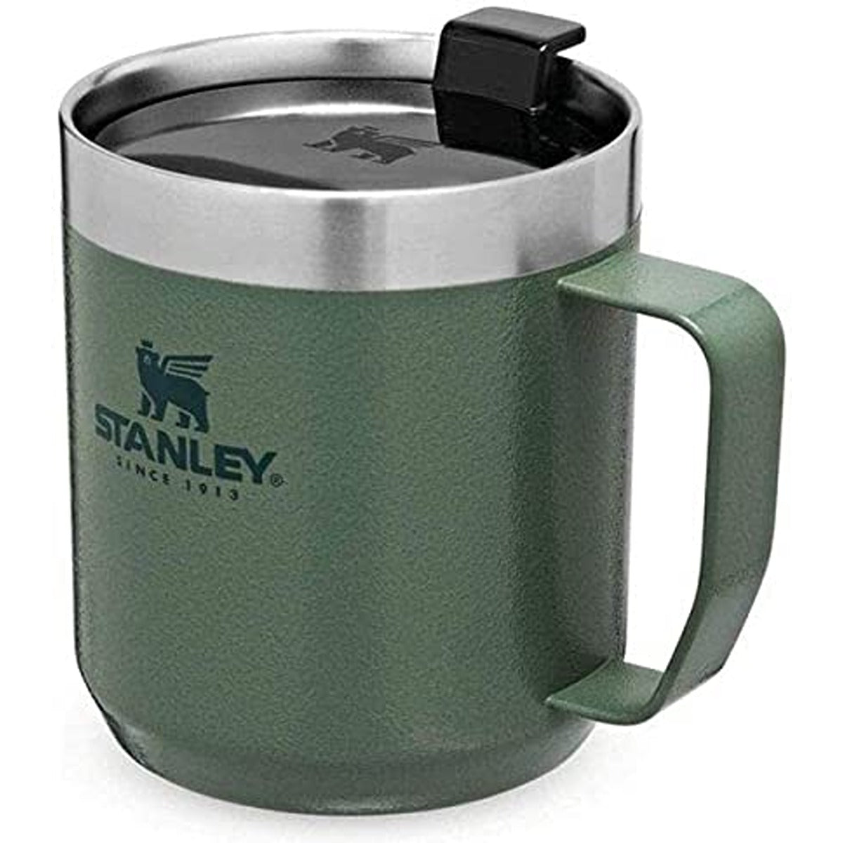 Stanley Classic Legendary Camp Mug 0.35L / 12 OZ Hammertone Green â€“ Vacuum insulated Tumbler | Stainless steel camp mug | BPA-free thermal cup | Dishwasher safe | Single server brewer compatible