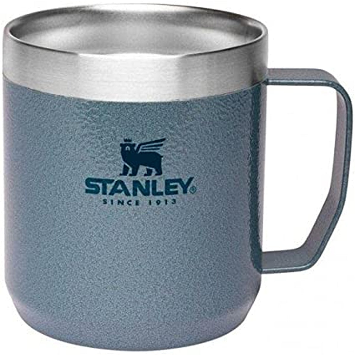 Stanley Tools Classic 673508-18/8 stainless steel insulating cup with Hammertone Ice paint, blue color, capacity 0.35 liters, height 12 cm, blue