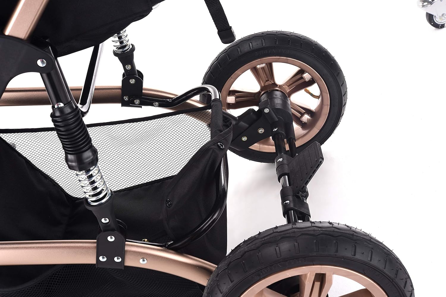 Teknum Teknum 3-In-1 Pram Stroller &amp; Diaper Bag Bundle - Black