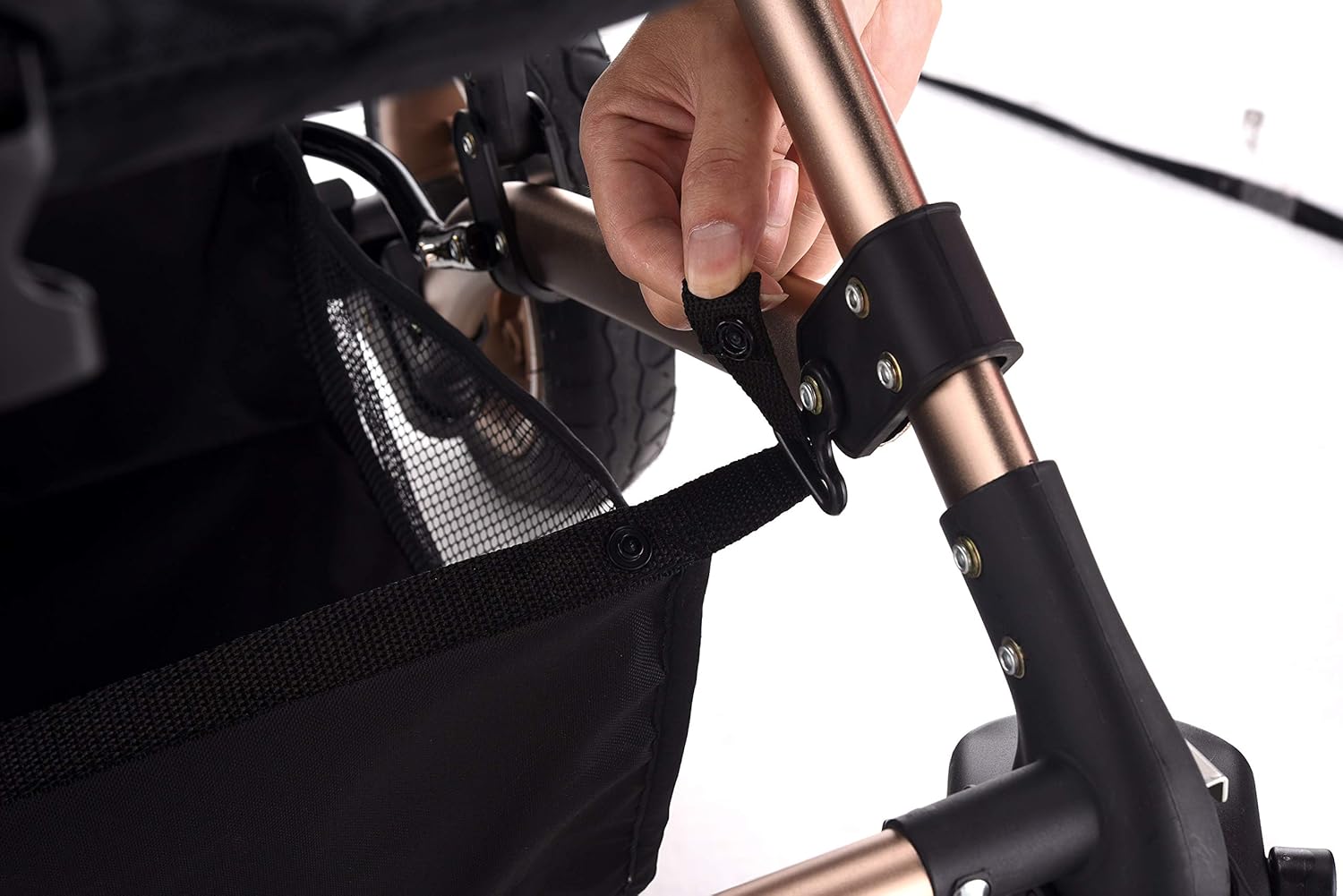 Teknum Teknum 3-In-1 Pram Stroller &amp; Diaper Bag Bundle - Black