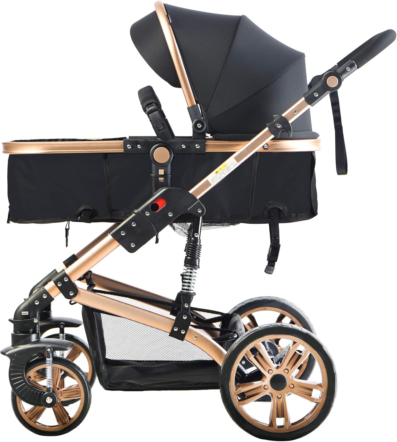 Teknum Teknum 3-In-1 Pram Stroller &amp; Diaper Bag Bundle - Black