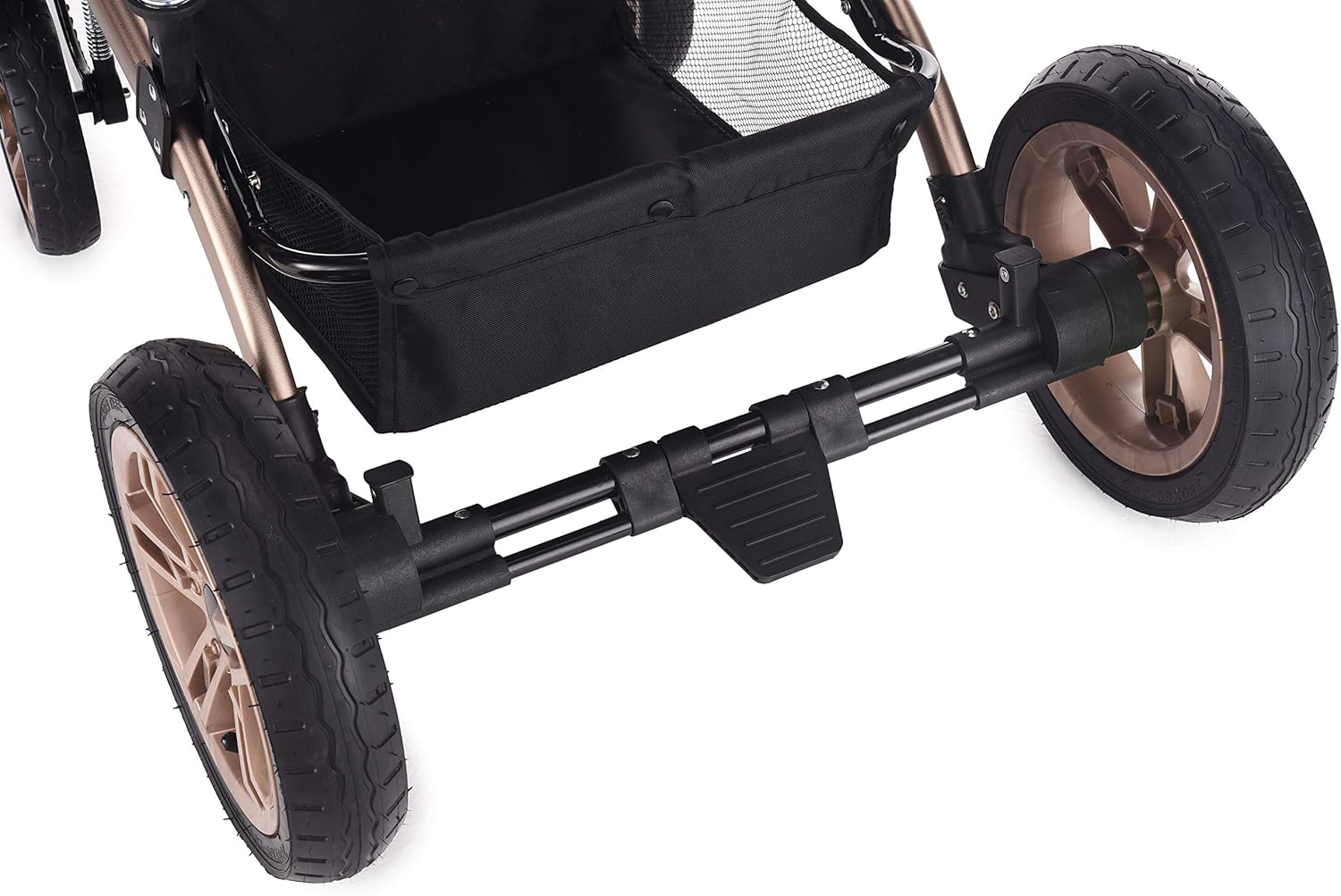 Teknum Teknum 3-In-1 Pram Stroller &amp; Diaper Bag Bundle - Black