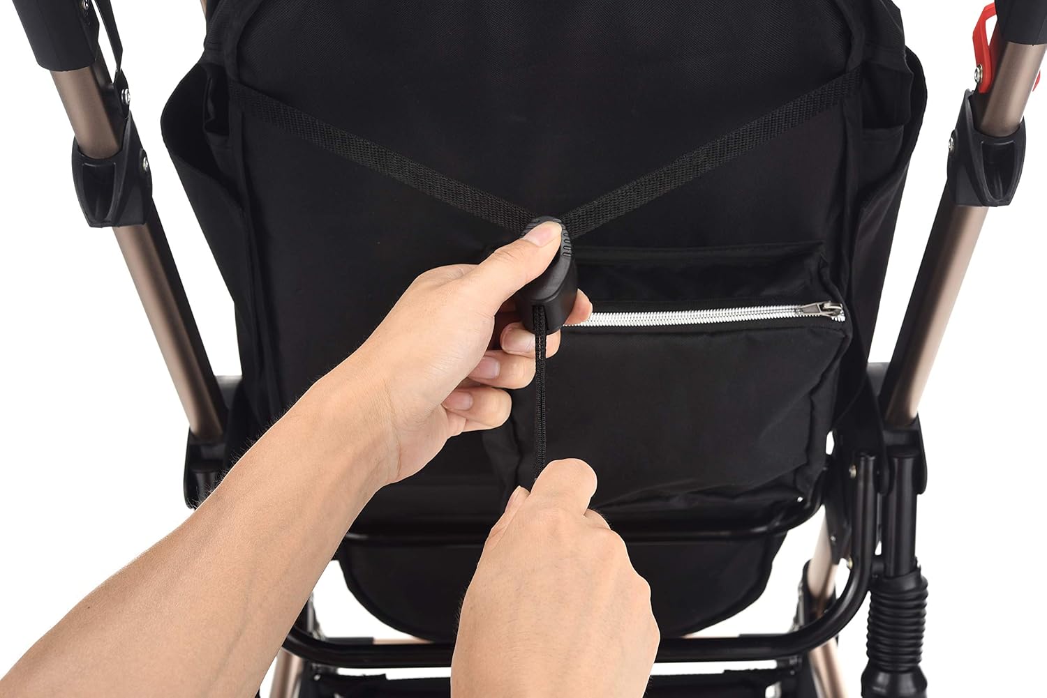 Teknum Teknum 3-In-1 Pram Stroller &amp; Diaper Bag Bundle - Black