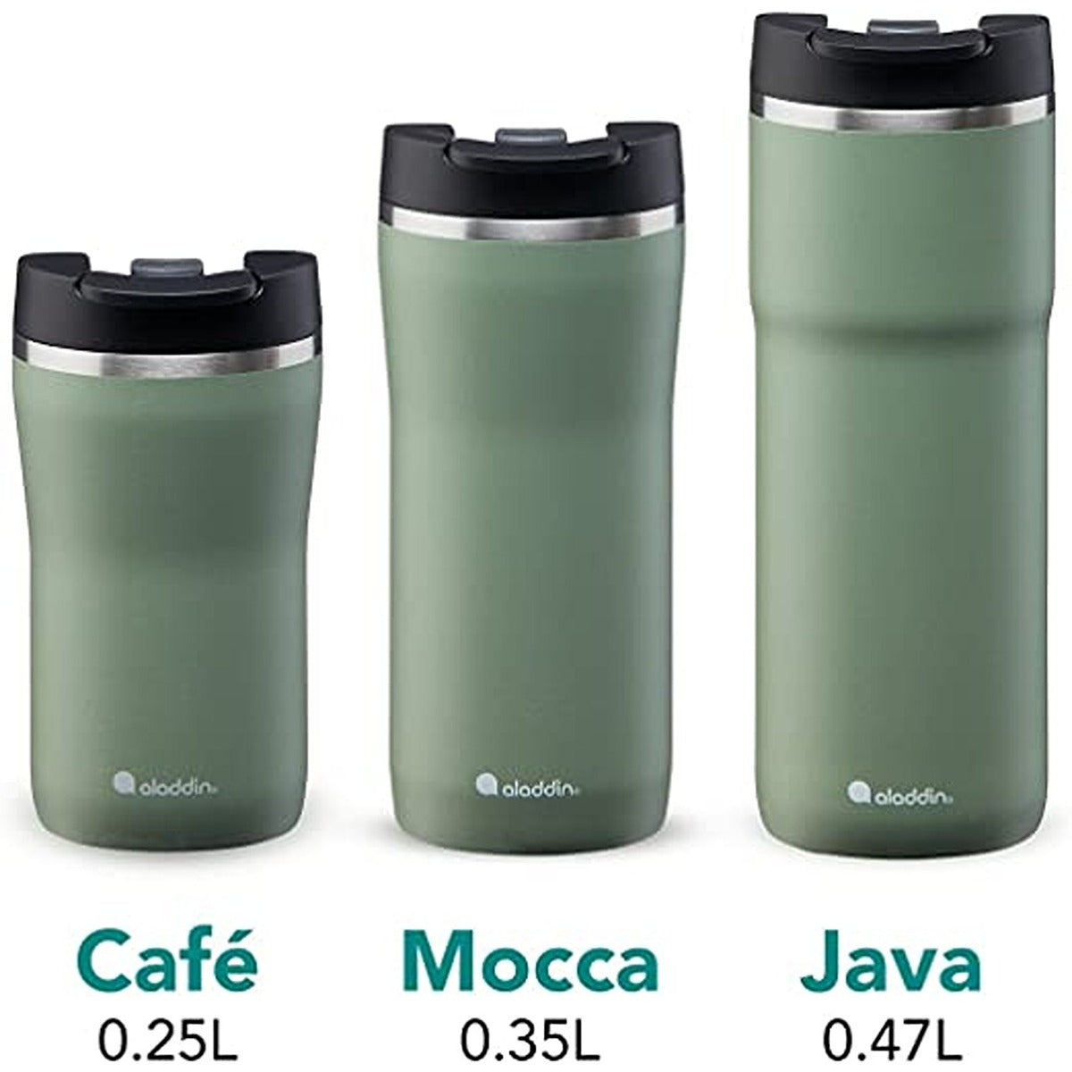 Aladdin Cafأ© Thermavac Leak-Lockâ„¢ SS Mug 0.25L Sage Green