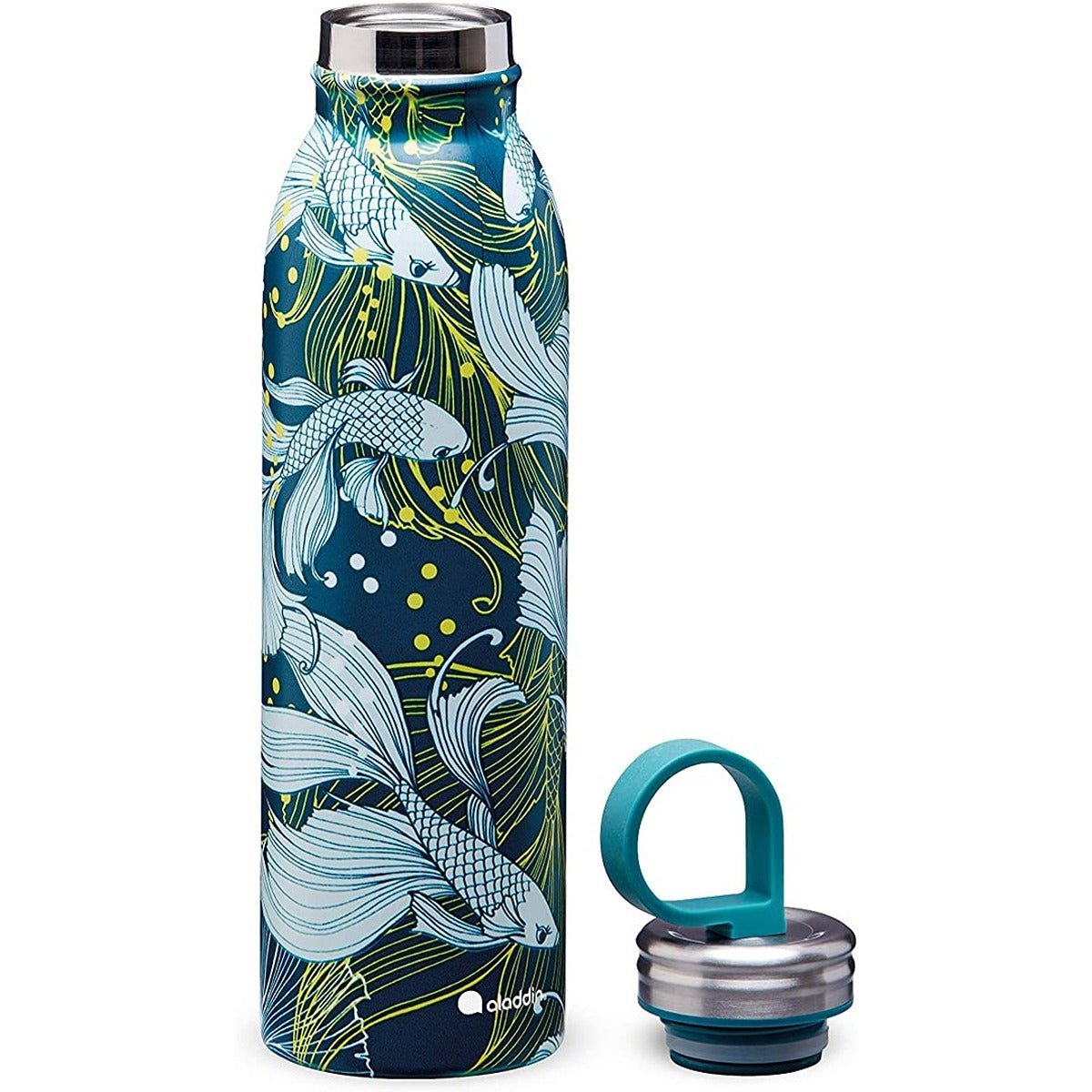 Aladdin Chilled Thermavac Wtr Btl 0.55L Goldfish Green