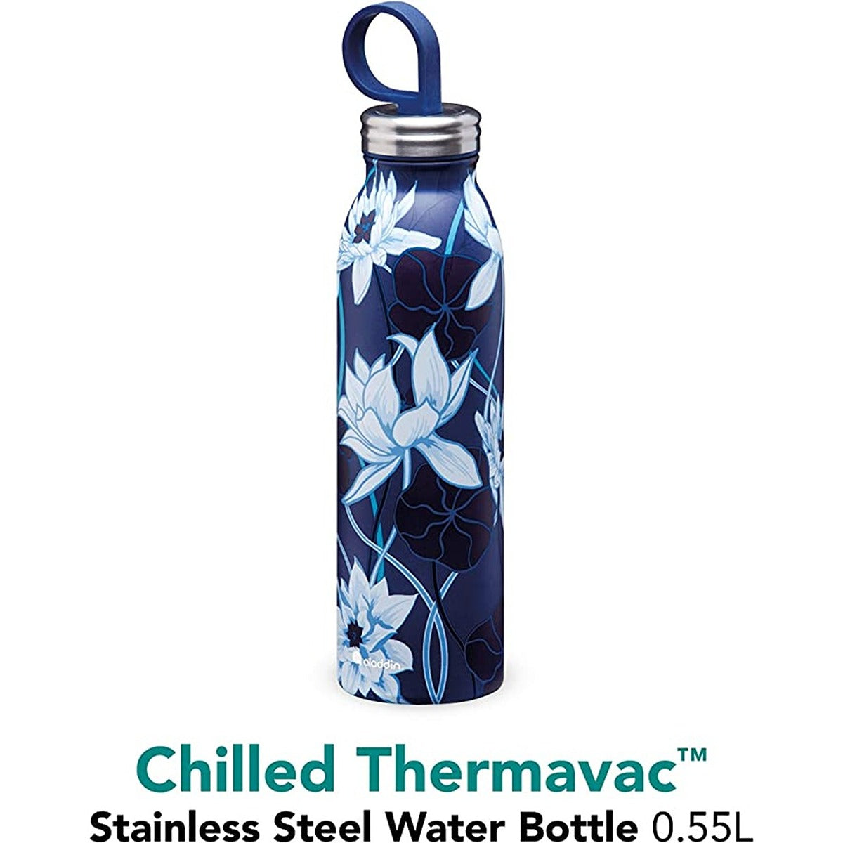 Aladdin Chilled Thermavac Wtr Btl 0.55L Lotus Navy