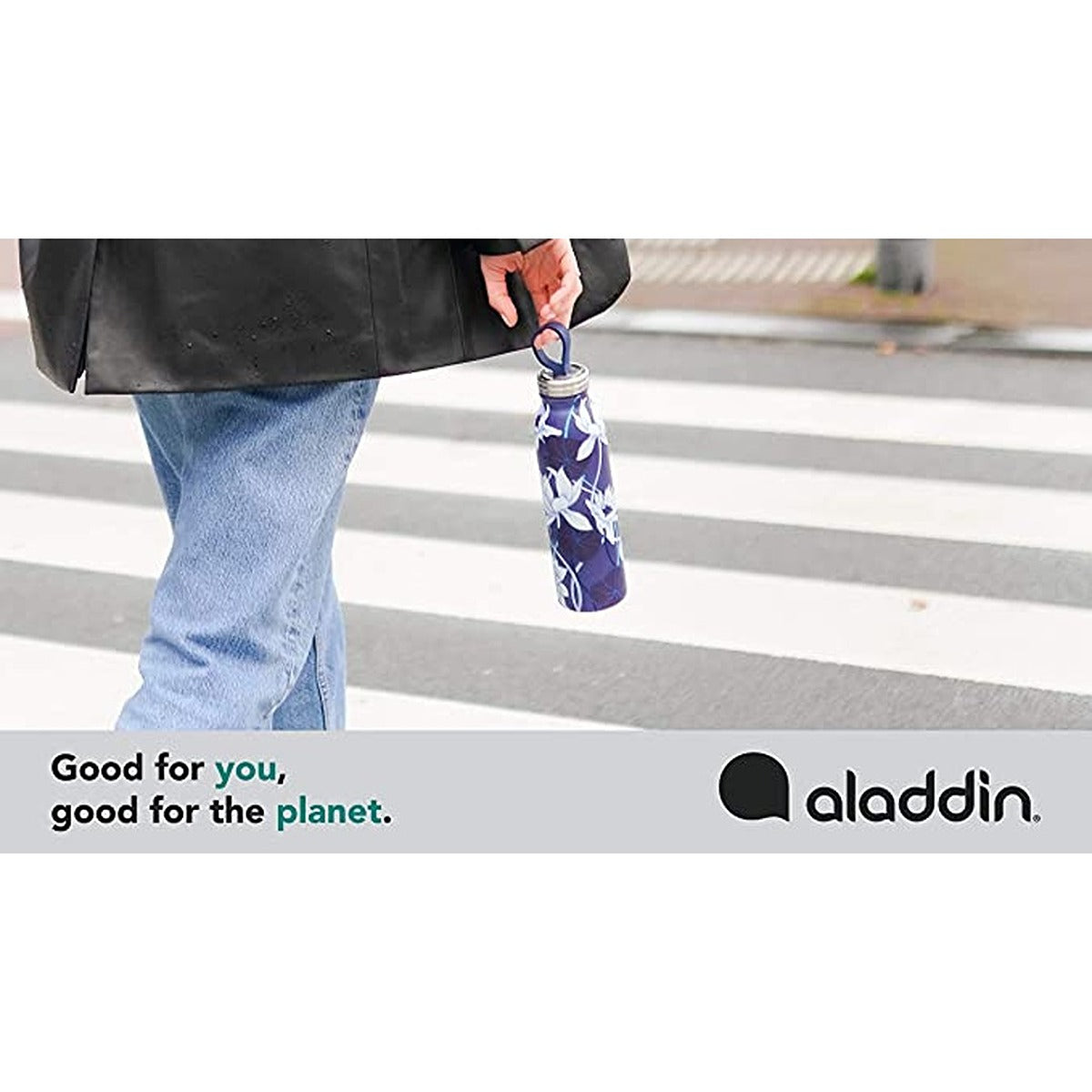 Aladdin Chilled Thermavac Wtr Btl 0.55L Lotus Navy