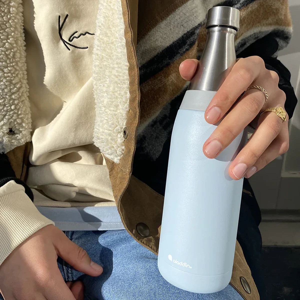 Aladdin Fresco Thermavac Wtr Btl 0.6L Sky Blue