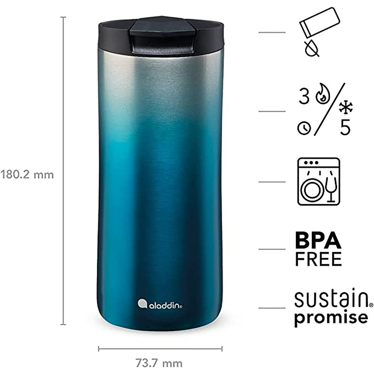 Aladdin .35L Urban Thermavac Mug Gradient Blue Emea