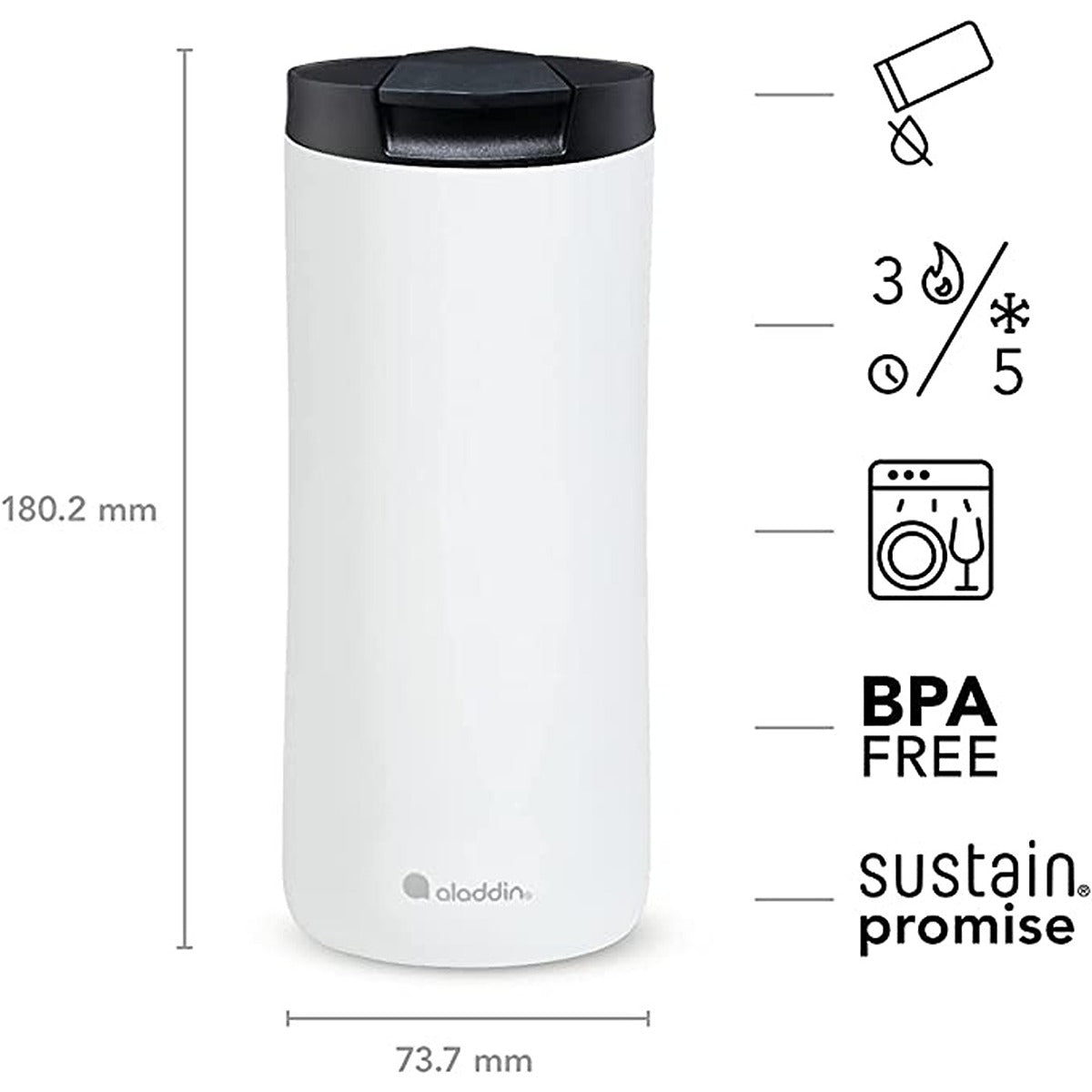 Aladdin .35L Urban Thermavac Mug Gradient White Emea