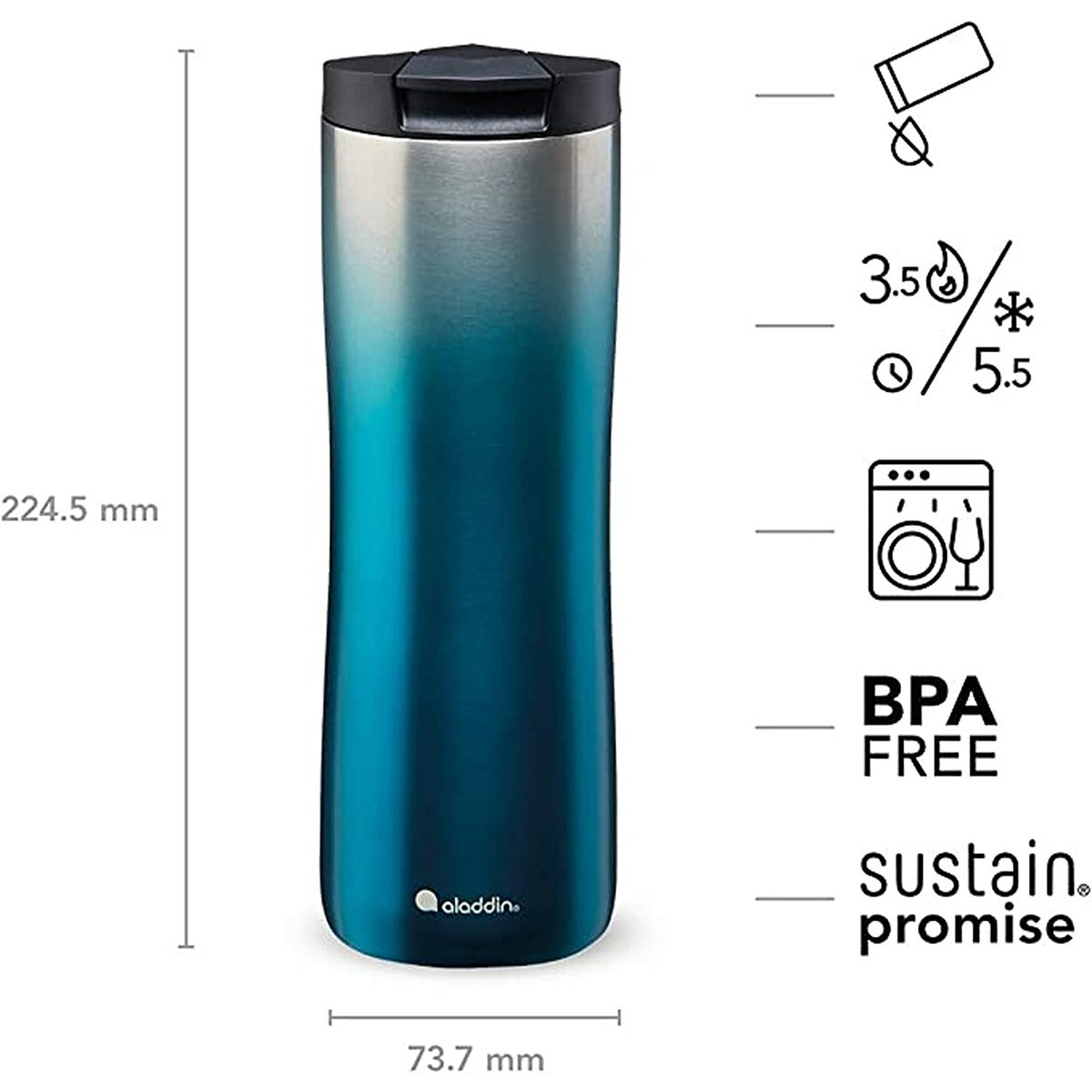 Aladdin .47L Urban Thermavac Mug Gradient Blue Emea
