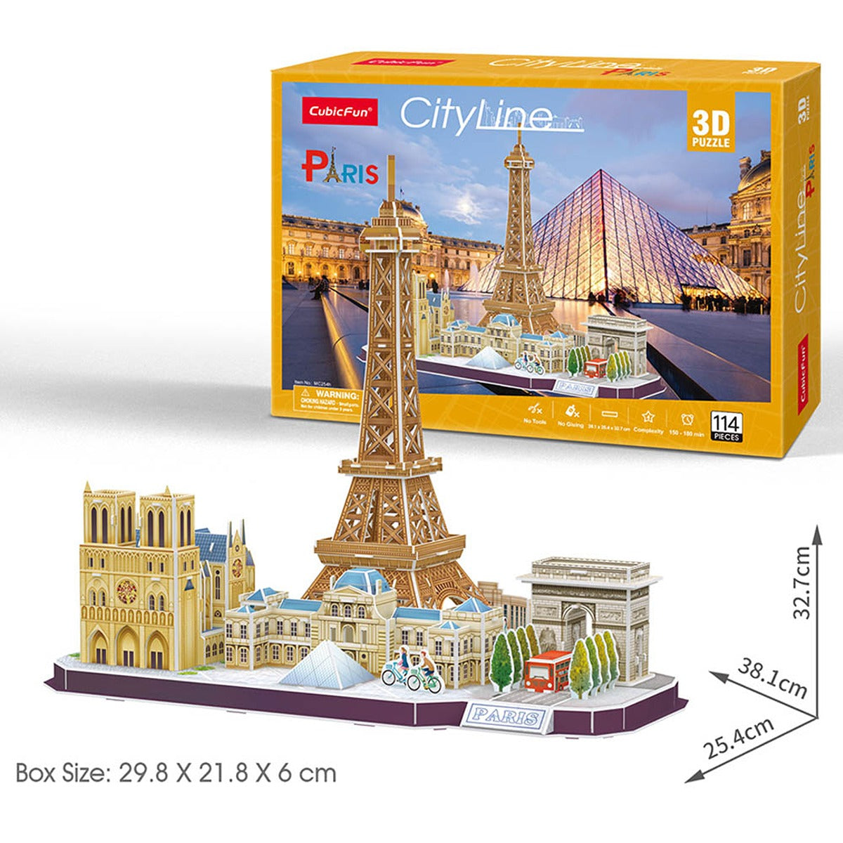 CUBICF 3D-PUZZLE-CITYLINE-PARIS-114PCS
