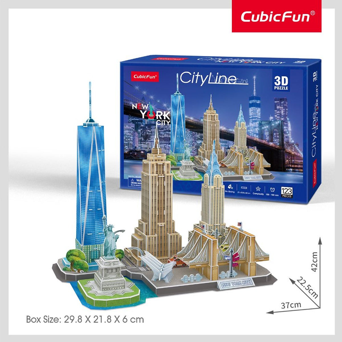 CUBICF 3D-PUZZLE-CITYLINE-NEW-YORK-CITY-123PCS