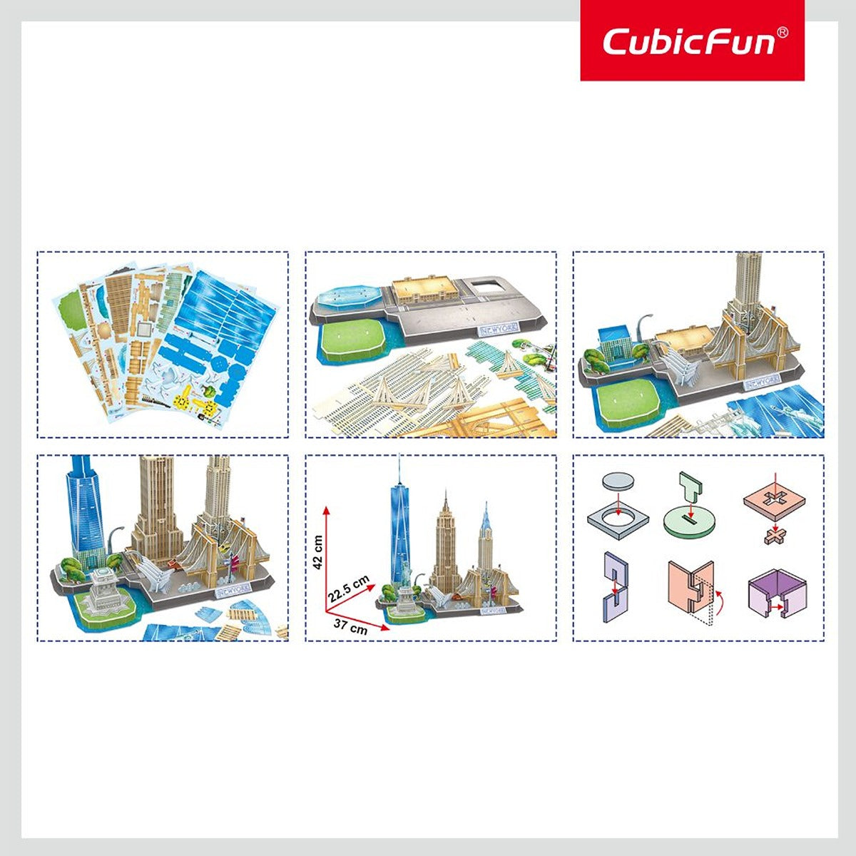 CUBICF 3D-PUZZLE-CITYLINE-NEW-YORK-CITY-123PCS