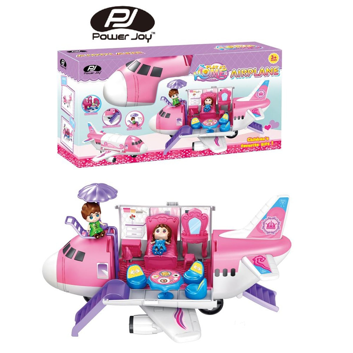 P.JOY PJOY-PLAYHOME-AIRPLANE-PLAYSET-W2DOLLS