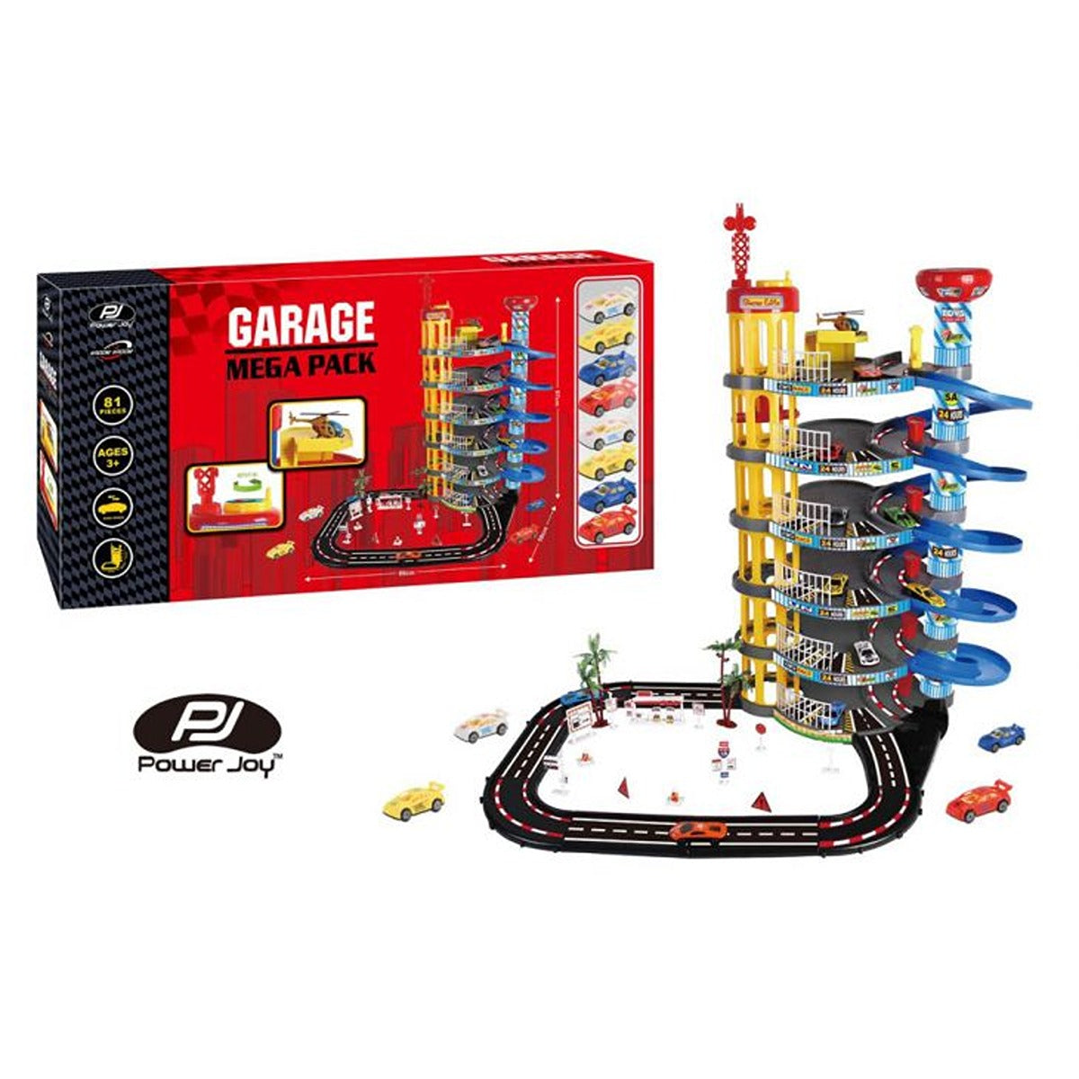 P.JOY PJOY-VVROOM-GARAGE-MEGAPK-6FLR-W8CARS
