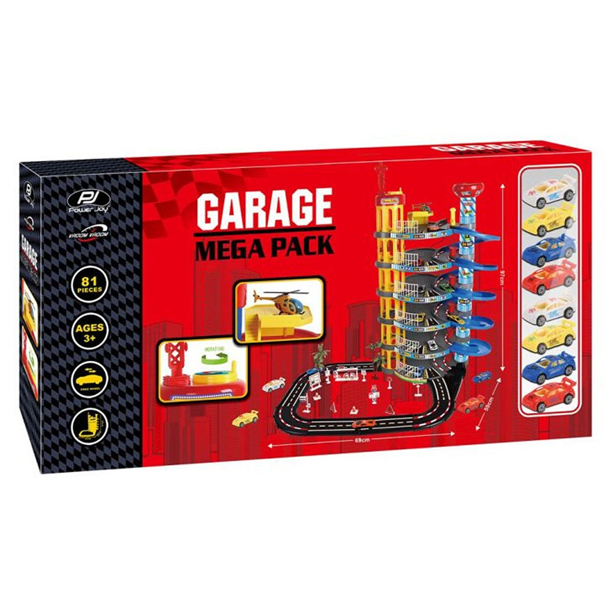 P.JOY PJOY-VVROOM-GARAGE-MEGAPK-6FLR-W8CARS