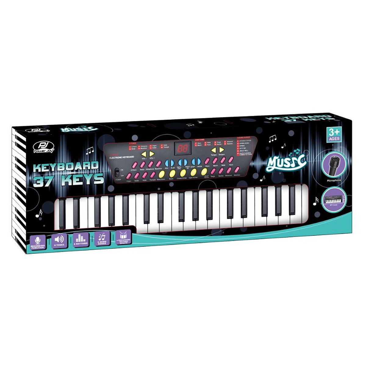 P.JOY PJOY-MUSIC-KEYBOARD-37KEYS-WITH-MIC-BO