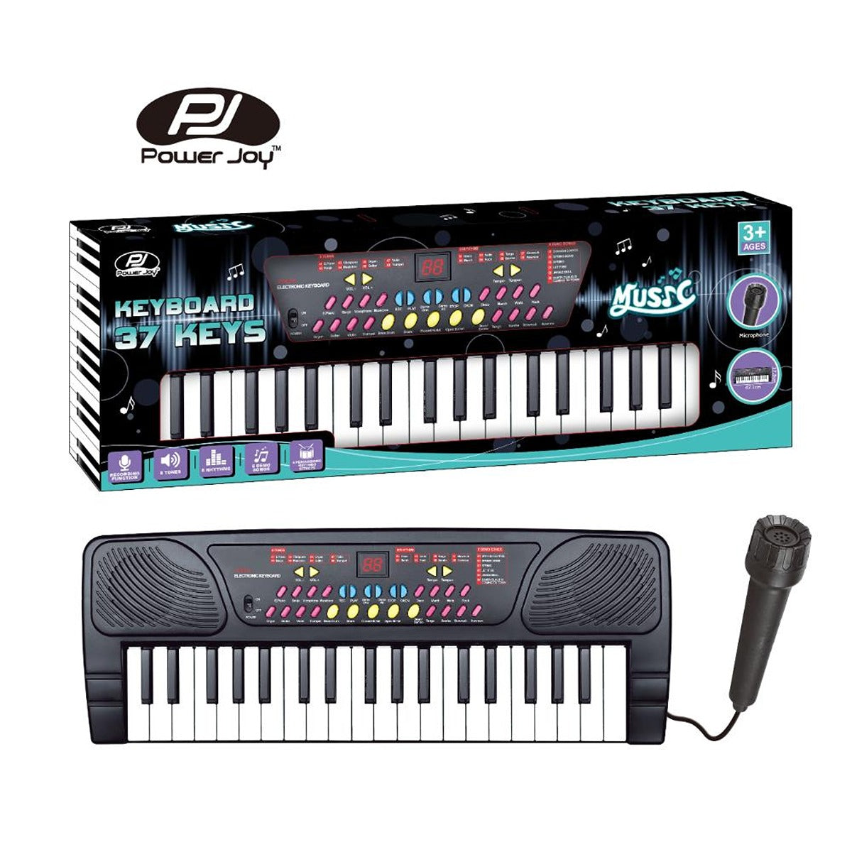 P.JOY PJOY-MUSIC-KEYBOARD-37KEYS-WITH-MIC-BO