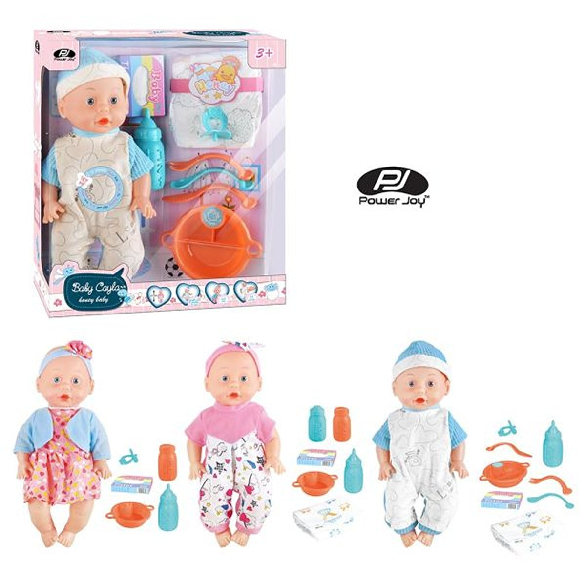 P.JOY PJOY-BABY-CAYLA-31CM-HONEY-SET-BO-ASST