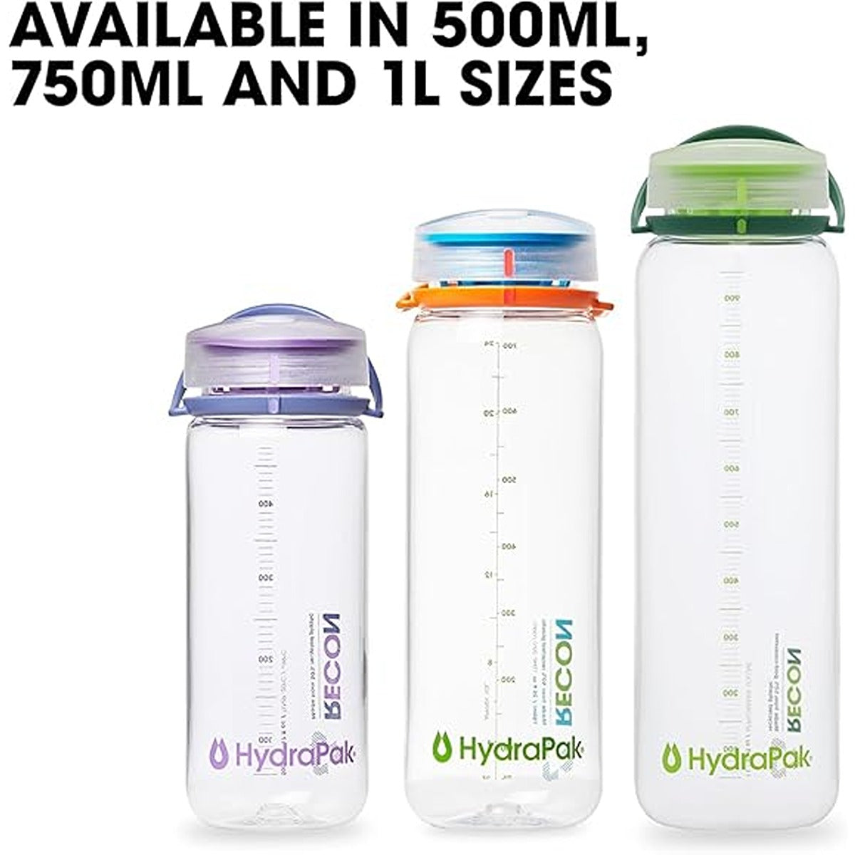 Hydrapak RECON? TWIST & SIP 750ml - Clear / Black & White