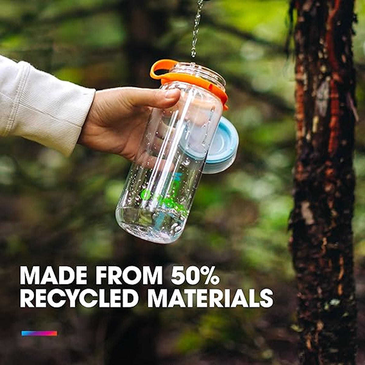 Hydrapak RECON? TWIST & SIP 1.0L - Clear / Evergreen & Lime