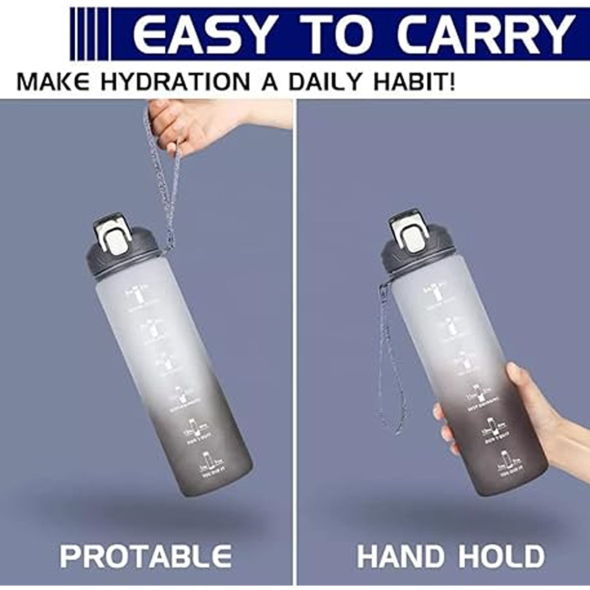 Hydrapak RECON? TWIST & SIP 1.0L - Clear / Black & White