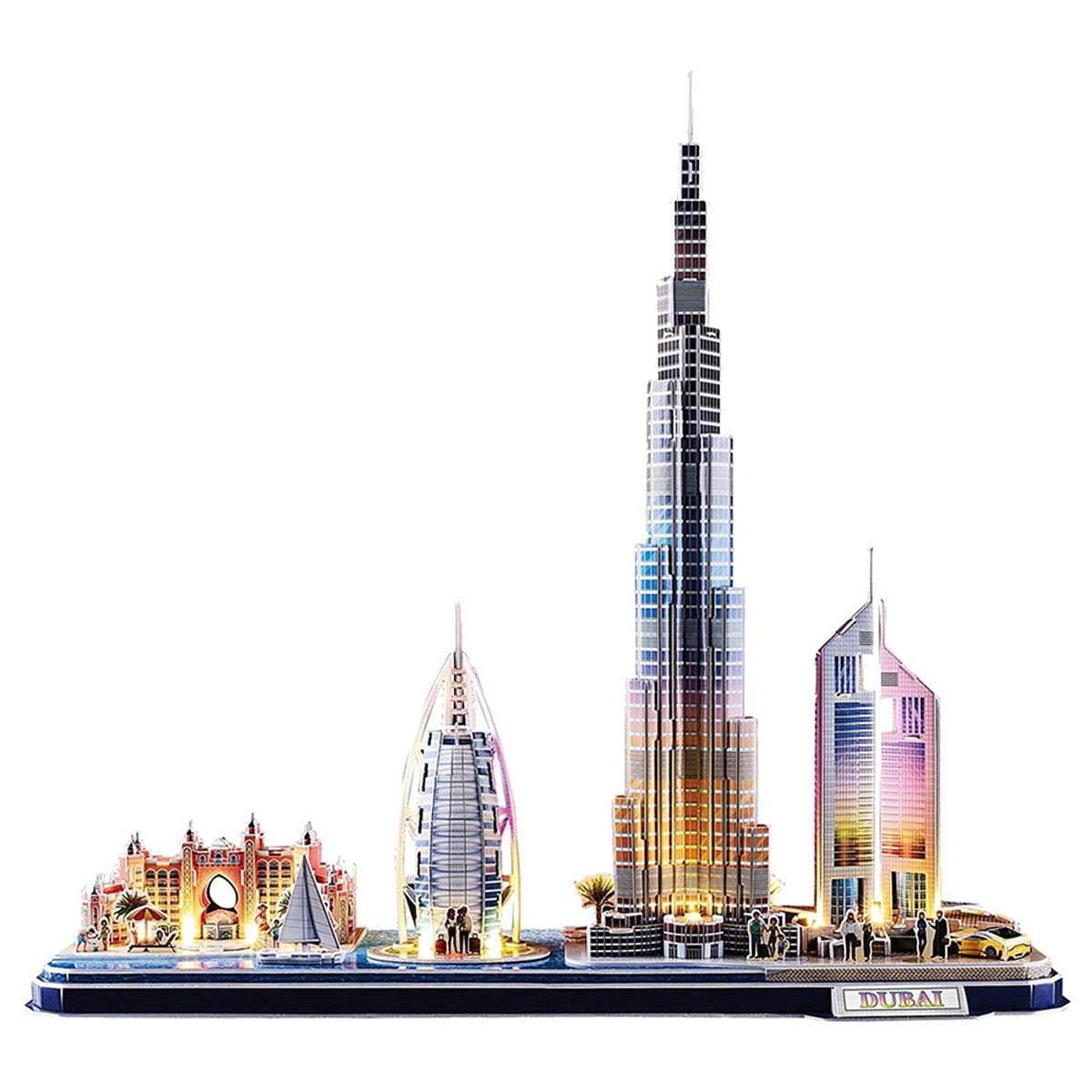 CUBICF 3D-PUZZLE-LED-CITY-LINE-DUBAI-182PCS-BO