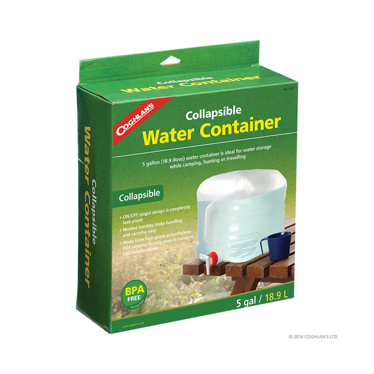 Coghlans Collapsible Water Container.