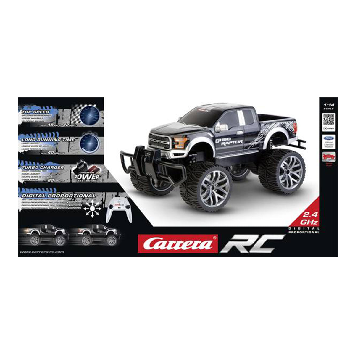 Carrera R/C Ford F-150 Raptor Black 1:14 Toy Car