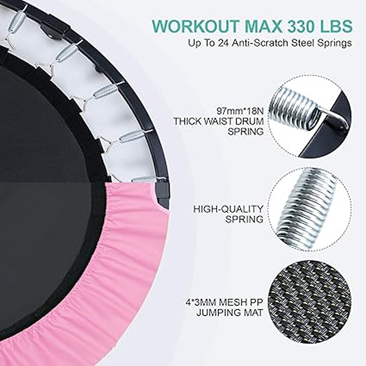 Active Fun Trampolines 12" Trampoline With Enclosure, Weather Cover And Ladder