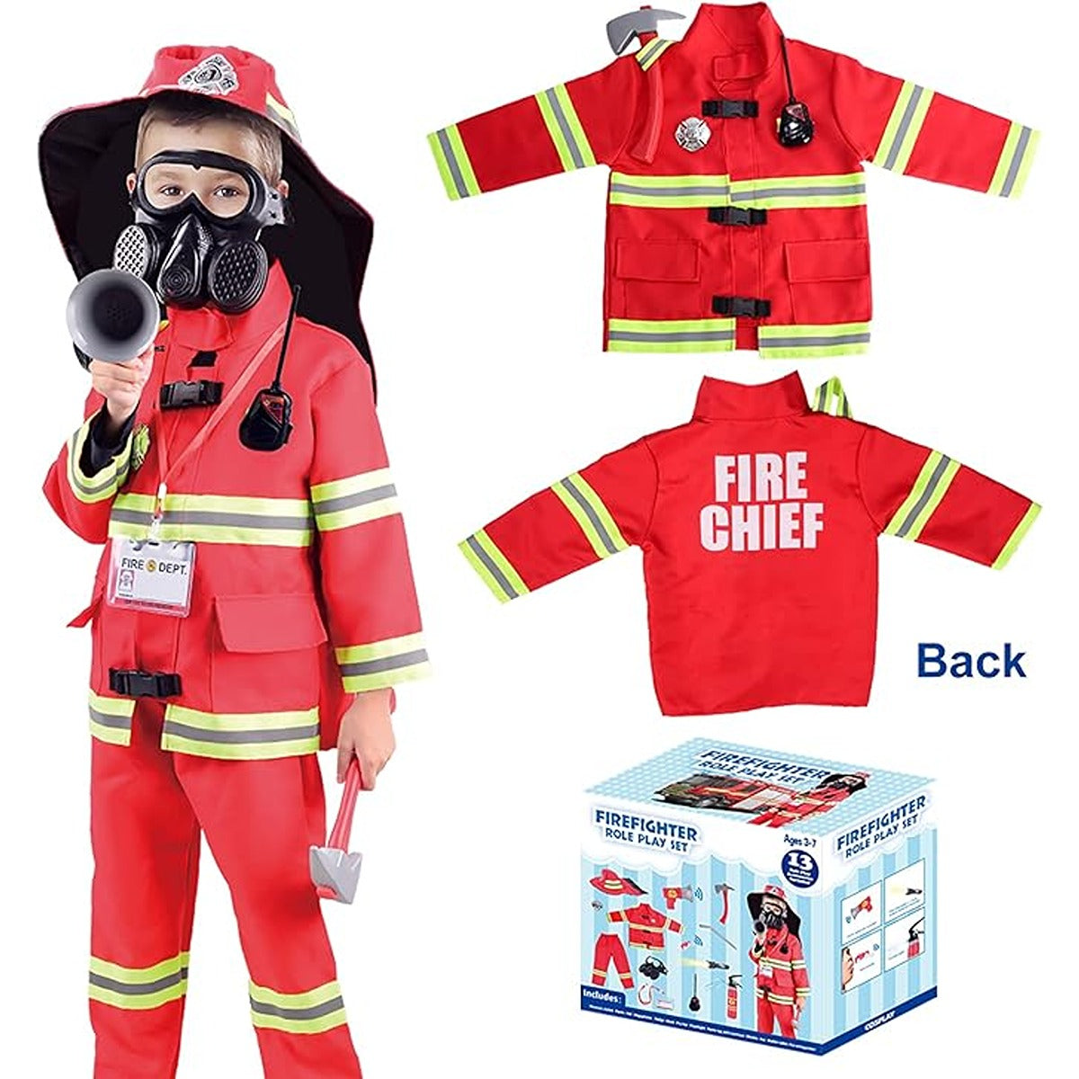 Deqube Deqube ? Firefighter Uniform Costume